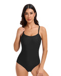 Iconico Swimwear Athletic Crisscross Back One Piece Swimsuit one piece swimsuit black blue