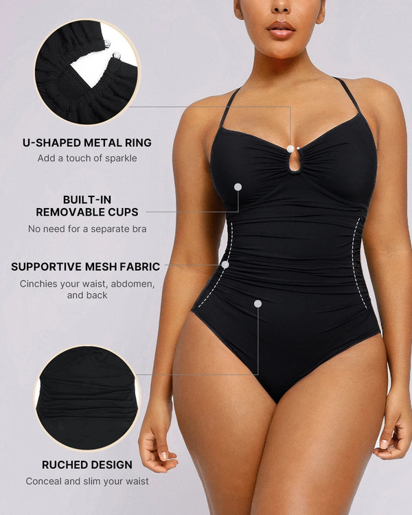 Iconico Swimwear Maren Sculpt Tummy Control One Piece one piece swimsuit black blue