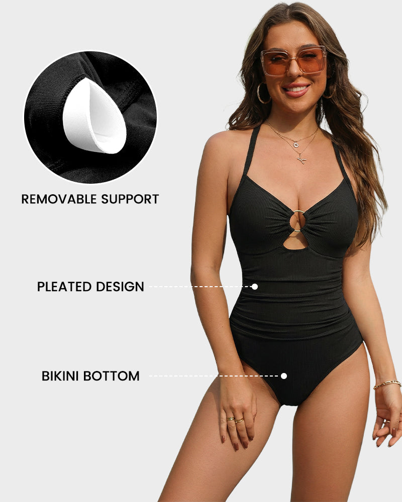 Iconico Swimwear Naya Sculpt Tummy Control One Piece one piece swimsuit black blue